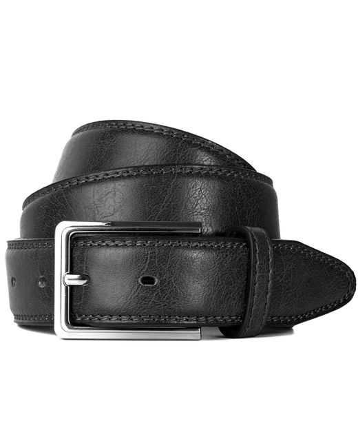 Woodland Leathers Black Leather Lined Belt 1.25″ Classic With Buckle for men