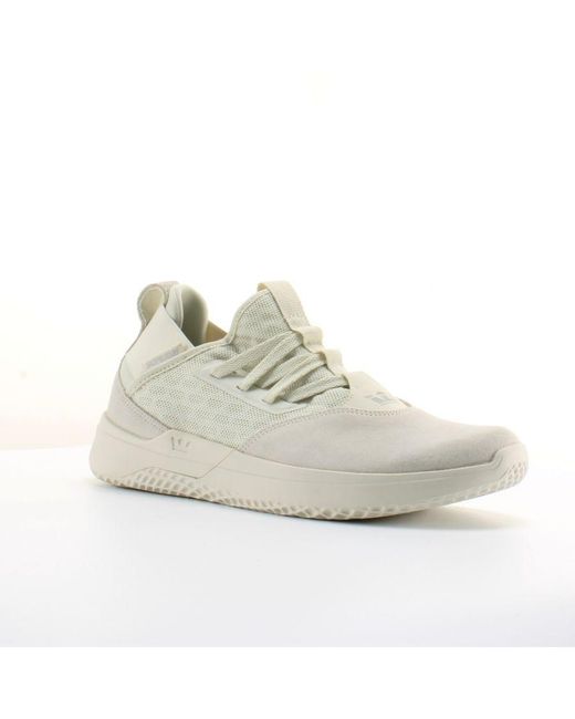 Supra Gray Titanium Synthetic Lace Up Trainers 05673 125 for men