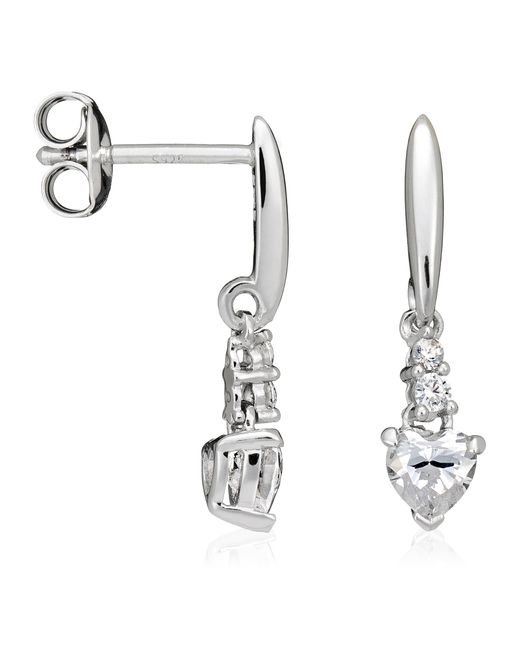 Orphelia White 925 Sterling Drop Earrings