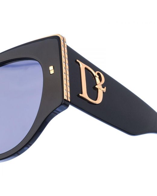 DSquared² Blue Butterfly-Shaped Acetate Sunglasses D20032S