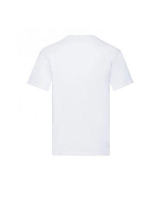 Fruit Of The Loom White Original V Neck T-Shirt Cotton for men