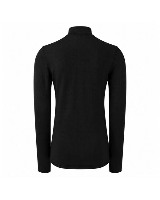 Sprayway Black Ladies Fleece Half Zip Top With Thumb Loops Winter Hiking Wear