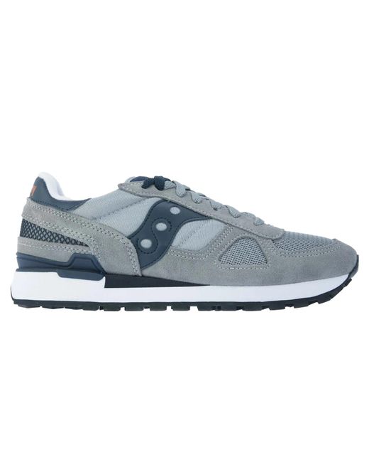 Saucony Shadow Original Suede Paneel Trainers (grijs) in het Blue voor heren