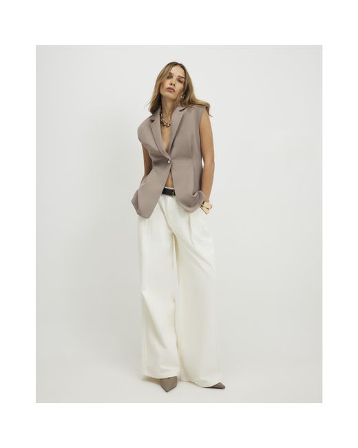 River Island White Blazer Cinched Waist