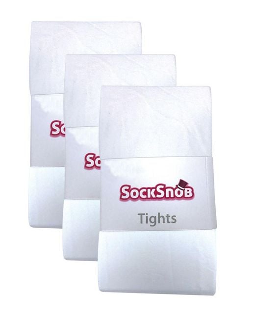 Sock Snob White 3 Pair Multipack Coloured Opaque 80 Denier Tights