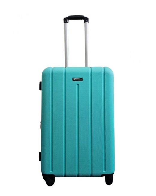 Infinity Leather Robust Hard Shell Suitcase 4 Wheel Lightweight Luggage