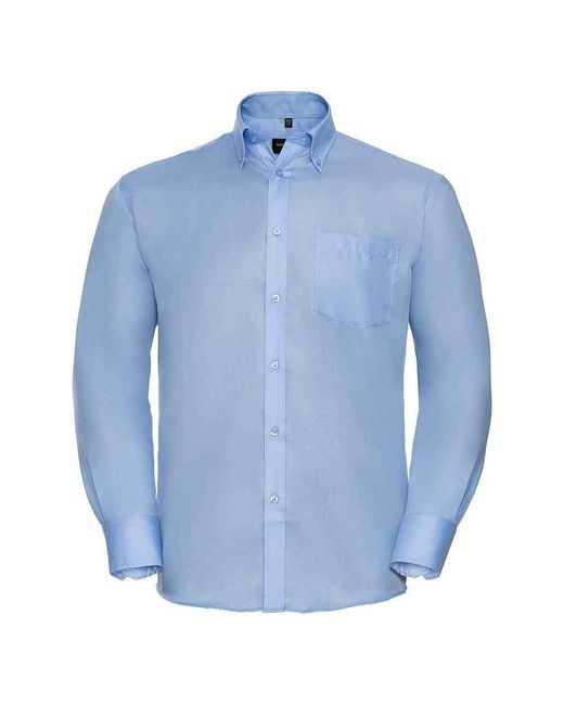 Russell Blue Collection Ultimate Long-Sleeved Formal Shirt (Bright Sky) for men