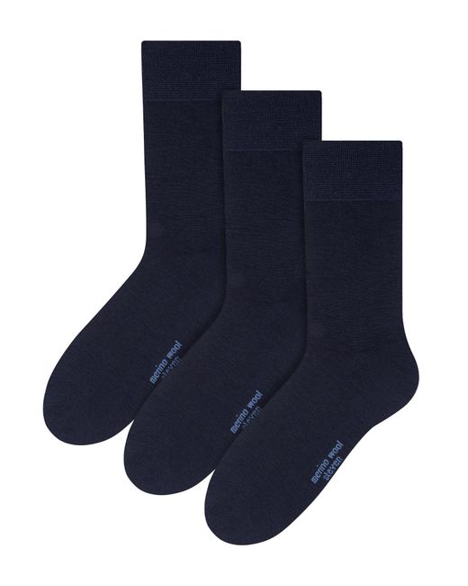 Steve Madden Blue 3 Pairs Multipack Original Merino Wool Socks for men