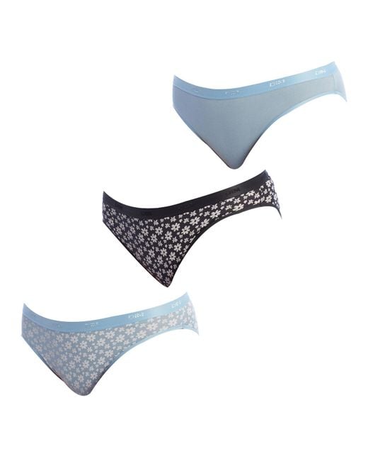 Dim Blue Pack-3 Stretch Cotton Briefs D4C17 For