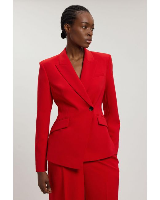 Karen Millen Compact Viscose Single Breasted Tailored Blazer