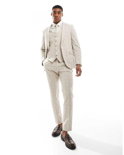 Shelby and Sons Natural And Wainwright Slim Suit Jacket for men