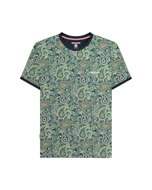 Lambretta Green Ss25 Paisley T-Shirt for men