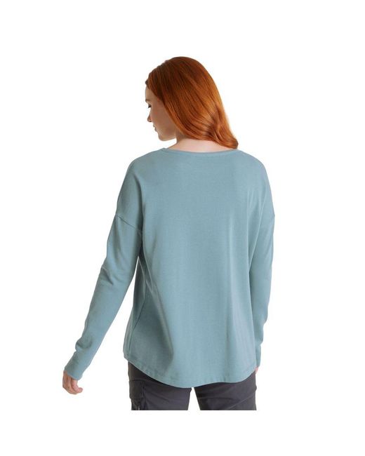 Craghoppers Green Ladies Forres Long-Sleeved T-Shirt (Stormy Sea Marl)