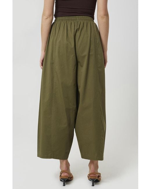 Brave Soul Green Cotton Balloon Leg Trousers