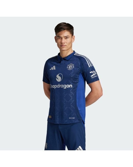 Adidas Originals Blue Manchester United 24/25 Away Authentic Jersey for men
