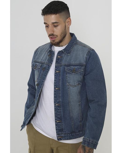 Brave Soul Blue Classic Denim Jacket for men