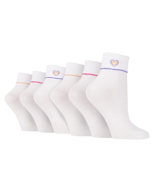 Wildfeet Black 6 Pairs Ladies Lounge Turn Cuff Socks