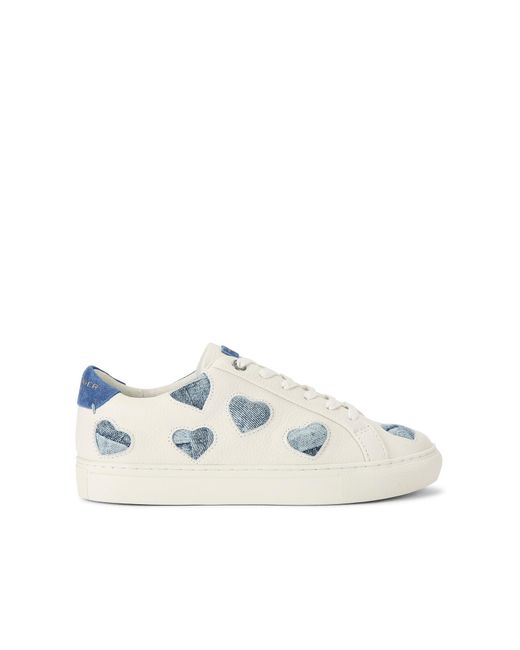 Kurt Geiger Blue Kurt Geiger Trainers Denim Leather Fabric Lane Love