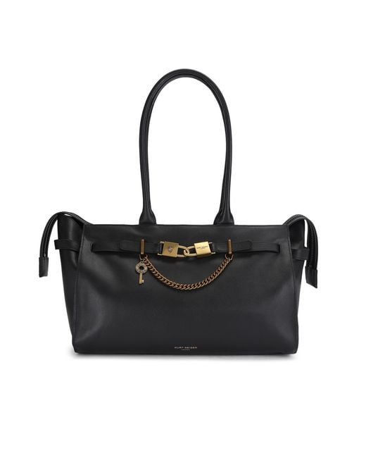 Kurt Geiger Black Leather Kingsley Shopper Bag