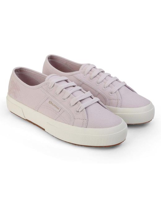 Superga Pink Ladies Leaves Natural Dyed Embroidered Trainers Leaves)