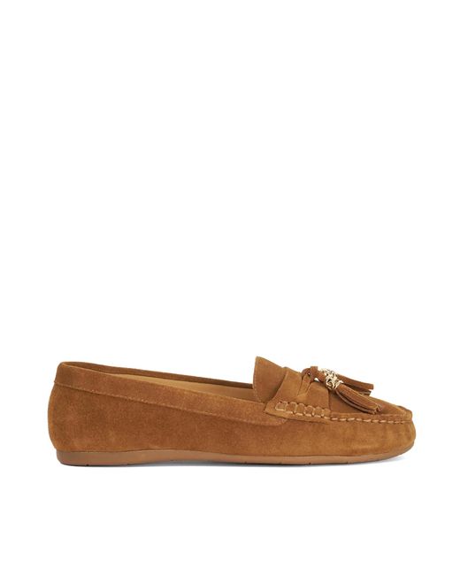 Dune Brown Wf Geen Leather Moccasin Loafers
