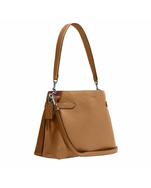 COACH Brown Leather Hanna Shoulder Bag