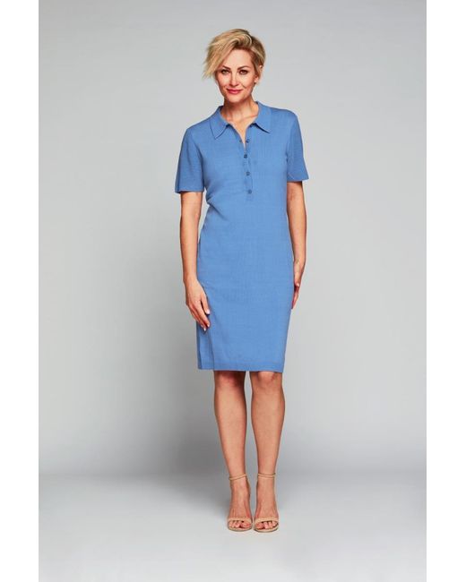 Mart Visser Bryce Polo Jurk Licht Blauw in het Blue