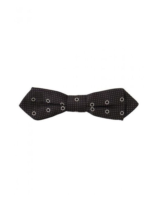 Dolce & Gabbana Black Polka Dot 100% Silk Neck Papillon Tie for men