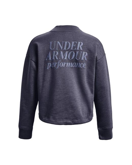 Under Armour Blue Womenss Ua Essential Fleece Script Sweatshirt