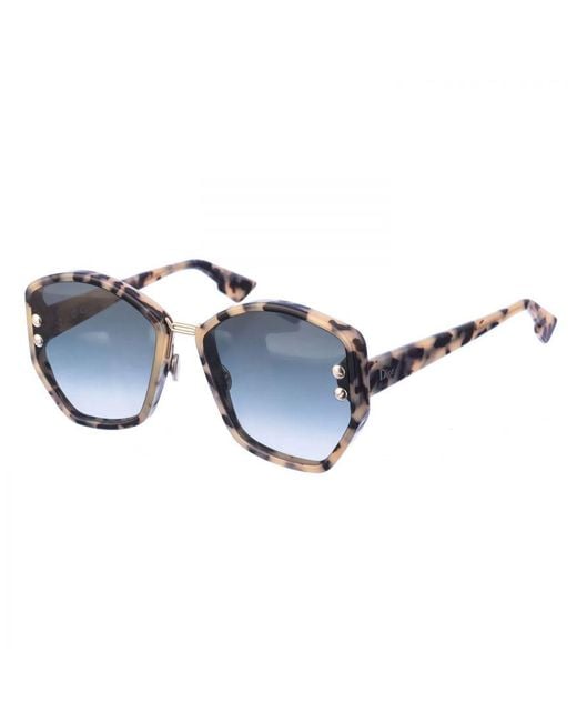 Dior Addict Damen-sonnenbrille Aus Acetat In Schmetterlingsform in het Blue