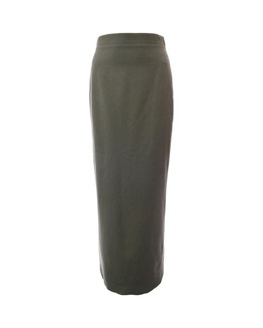 Raey Green Recycled Blend Long Pencil Skirt