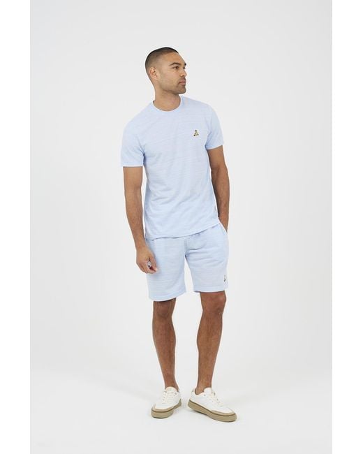 Brave Soul Blue Light Jacquard Shorts for men