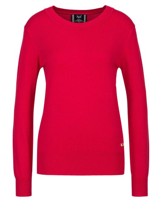 19V69 Italia by Versace Red Strickpullover Viola