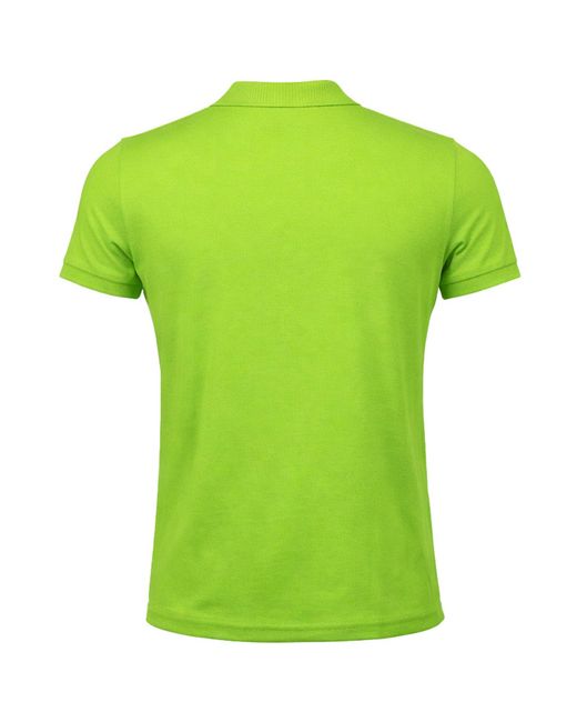 Asics Green Logo Polo Shirt Cotton for men