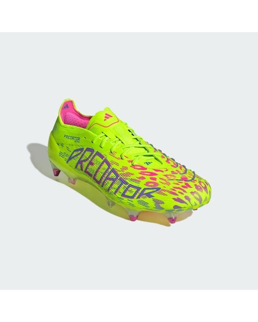 Adidas Originals Yellow Predator Elite Soft Ground Boots
