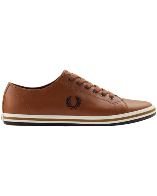 Fred Perry Brown Kingston Leather Tan Shoes for men