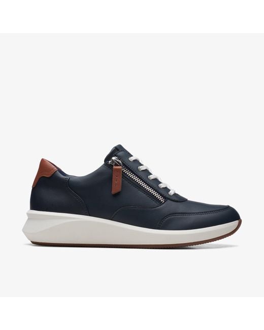 Clarks Blue Un Rio Zip Combination Trainers