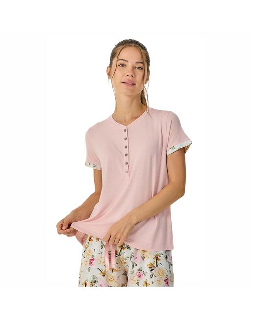 J&j Brothers Pink Summer Short Sleeve Pyjamas Jjb31