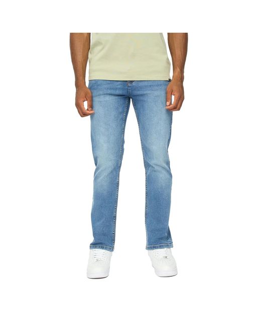 Duck and Cover Blue Janstar Straight Leg Jeans (Stone Wash) for men