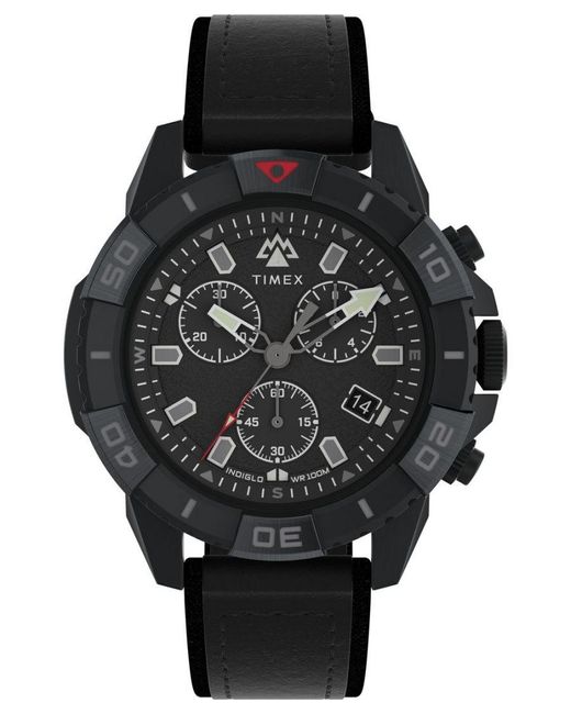 Timex Black Ridge Chrono Watch Tw2W16000 Leather (Archived) for men