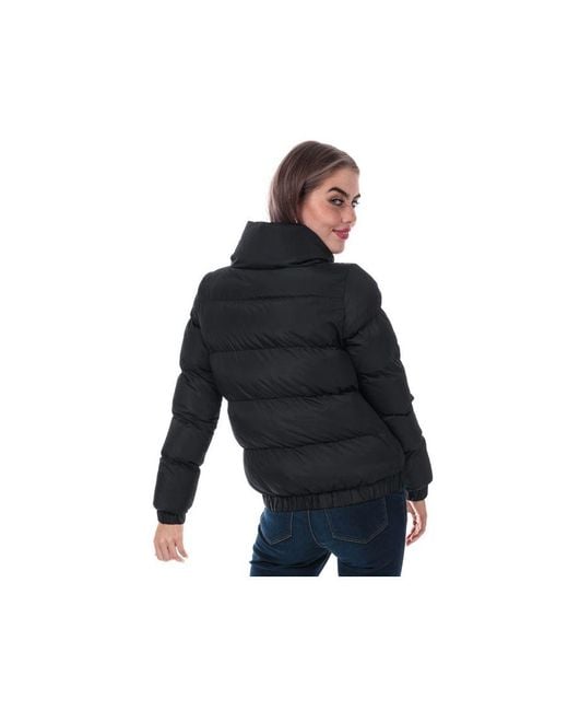 Brave Soul Blue Womenss Slay Padded Funnel Neck Jacket