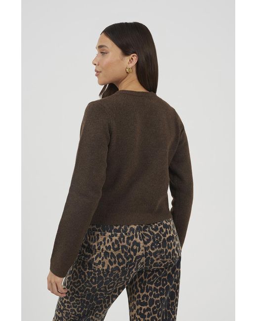 Brave Soul Black Soft Touch Crew Neck Cardigan