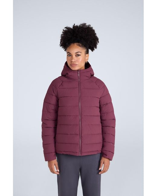 Mountain Warehouse Purple 'Light Cloud Cosi' Padded Jacket With Zipped Pockets Water Resistant Coat