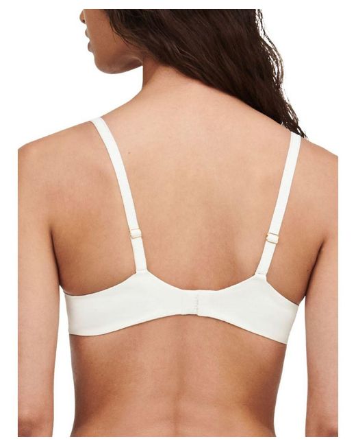 Chantelle White Orangerie Dream Plunge T-Shirt Bra