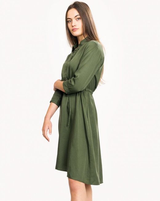 Great Plains FCUK Green Tamar Drawstring Dress