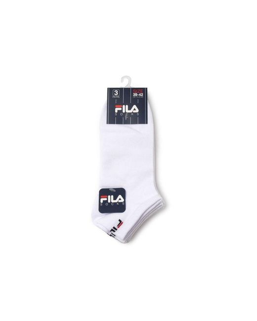 Fila White 3 Pack Trainer Socks for men