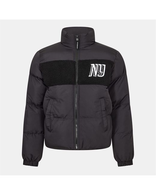 NY Concept Black Solid Patterned Zipped Pocket Sherpa Jacket for men