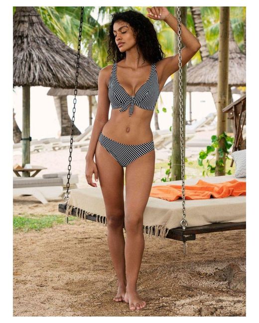 Freya Black Beach Hut Bikini Brief