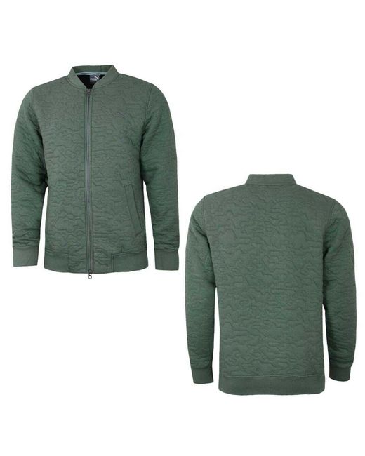 PUMA Green Camo Bomber Jacket Full Zip Winter Laurel Wreath 576145 02 A50B