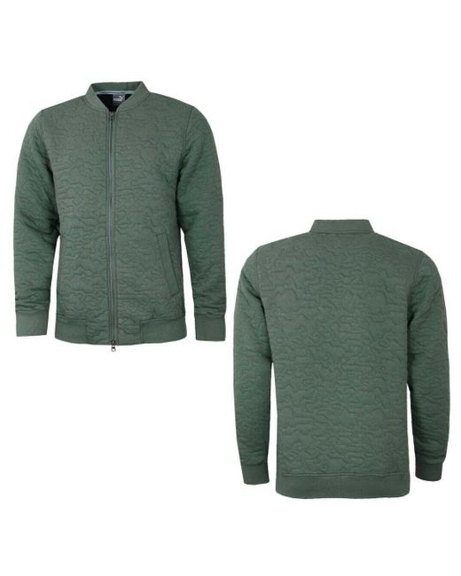 PUMA Green Camo Bomber Jacket Full Zip Winter Laurel Wreath 576145 02 A50B